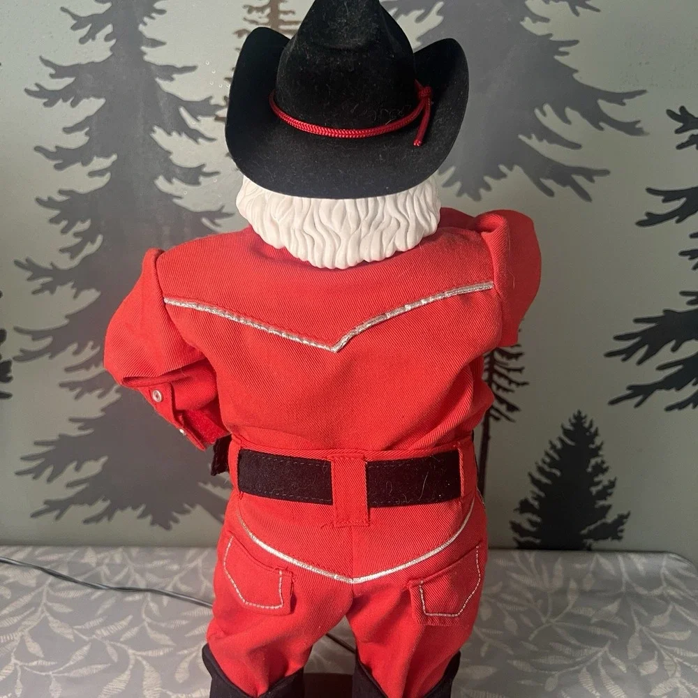 VTG Holly Jolly Rock Santa Singing Hip-Swingin' Santa Cowboy 1999 Alan Jackson‎